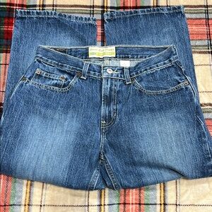 Old Navy Vintage Blue Denim Boot Cut Low Waist Jeans Size 8 Long
